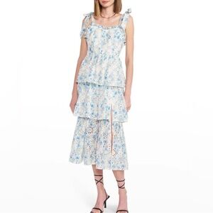 En Saison Claire Tiered Eyelet Dress